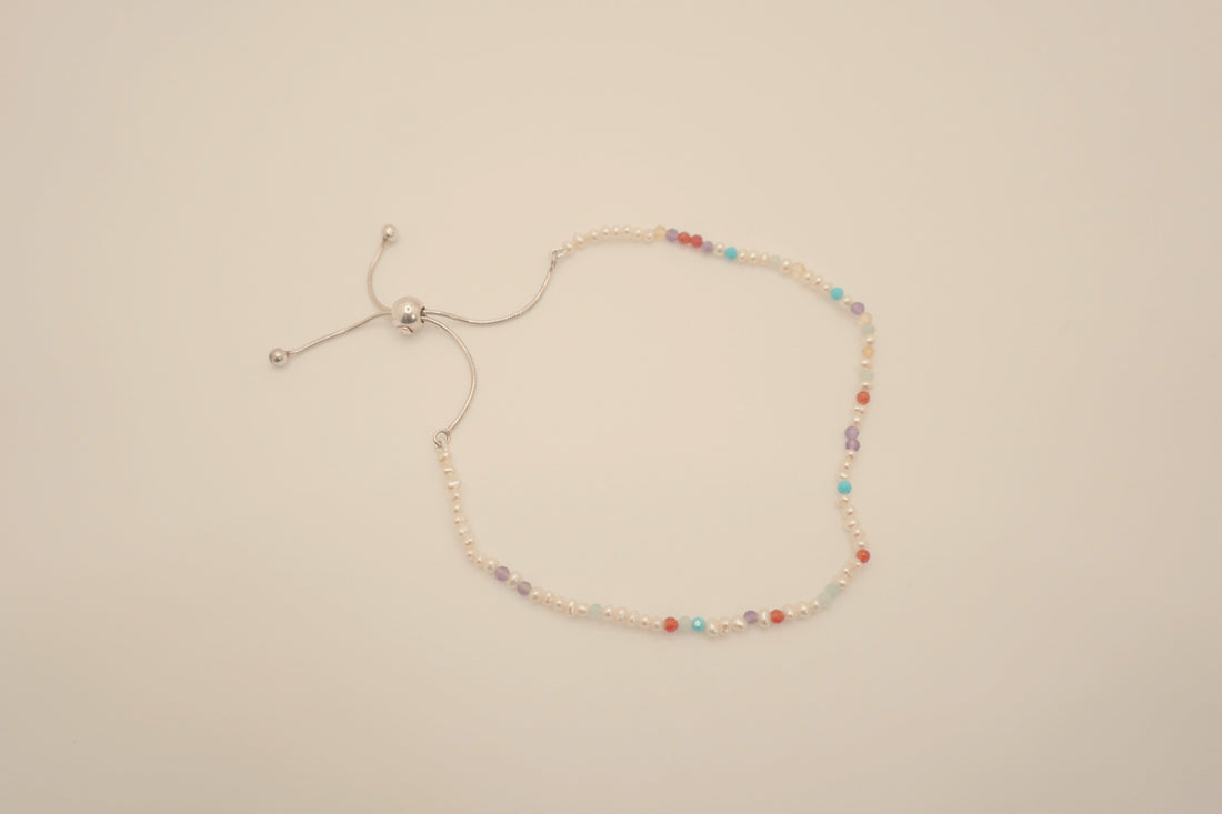 Spider Pearl Clasp DNA Profile Bracelet with its adjustable slider