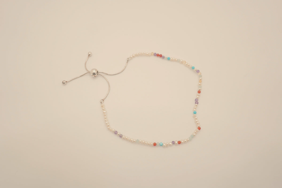Spider Pearl Clasp DNA Profile Bracelet with its adjustable slider