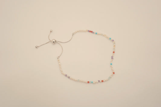Spider Pearl Clasp DNA Profile Bracelet with its adjustable slider