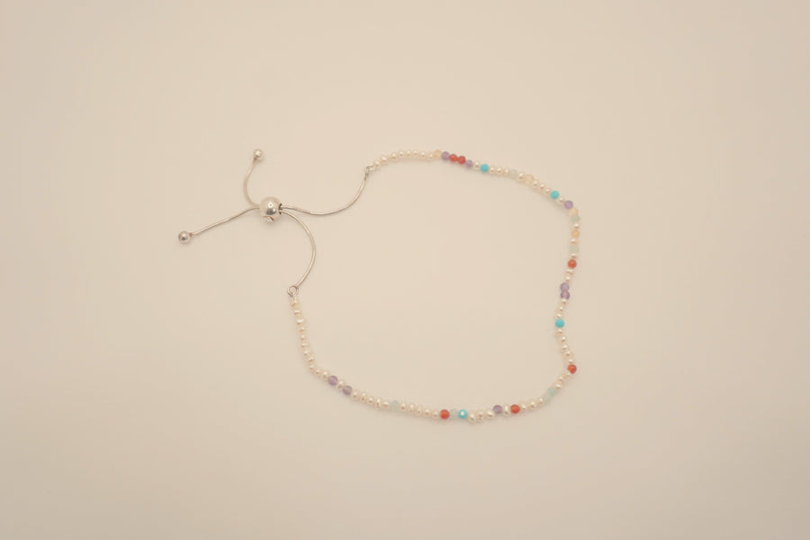 Spider Pearl Clasp DNA Profile Bracelet with its adjustable slider