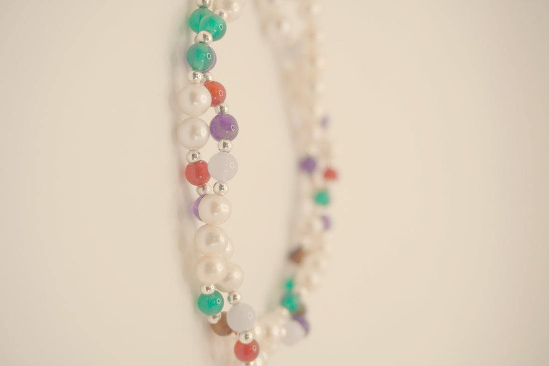Twisted Pearl DNA Profile Bracelet