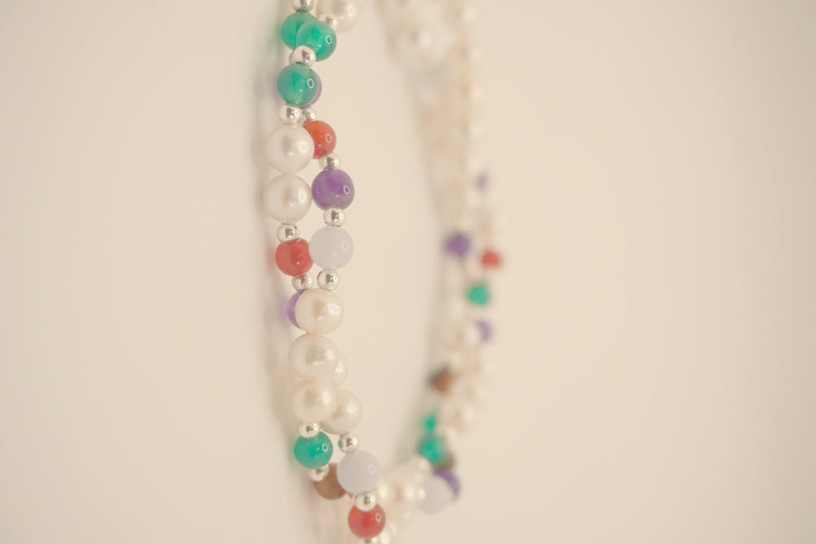 Twisted Pearl DNA Profile Bracelet