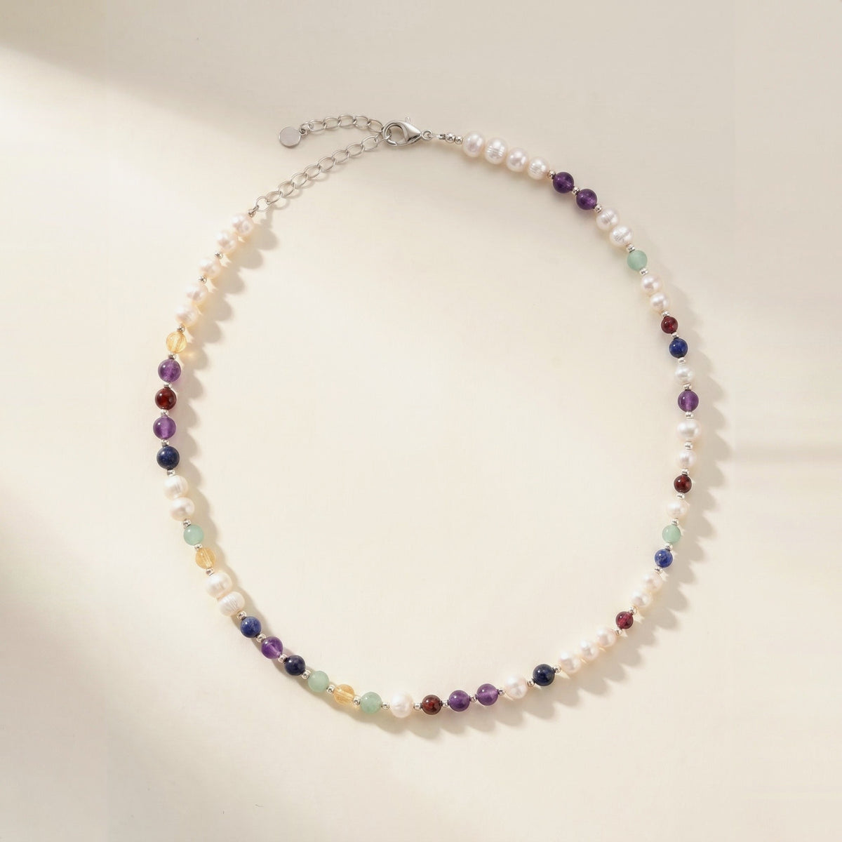 Pearl DNA Profile Necklace, flat lay
