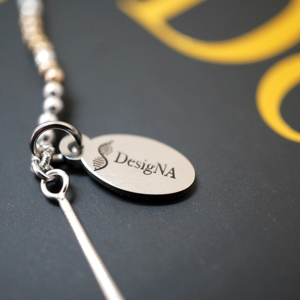 Silver Clasp DNA Profile Bracelet, clasp detail