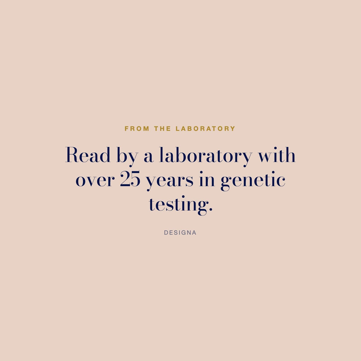 DesigNA card. From the laboratory: Read by a laboratory with over 25 years in genetic testing.