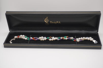 Twisted Pearl Bracelet presented in the black DesigNA box