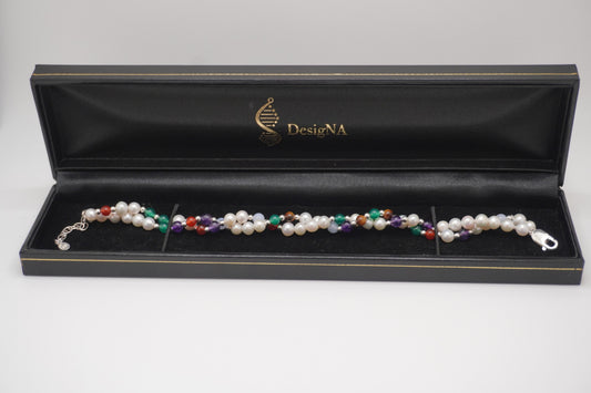 Twisted Pearl Bracelet presented in the black DesigNA box