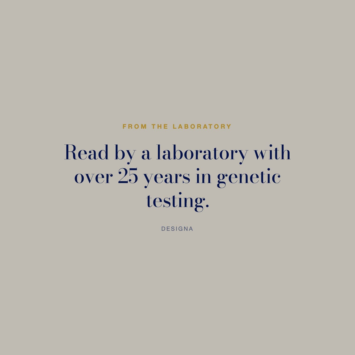 DesigNA card. From the laboratory: Read by a laboratory with over 25 years in genetic testing.